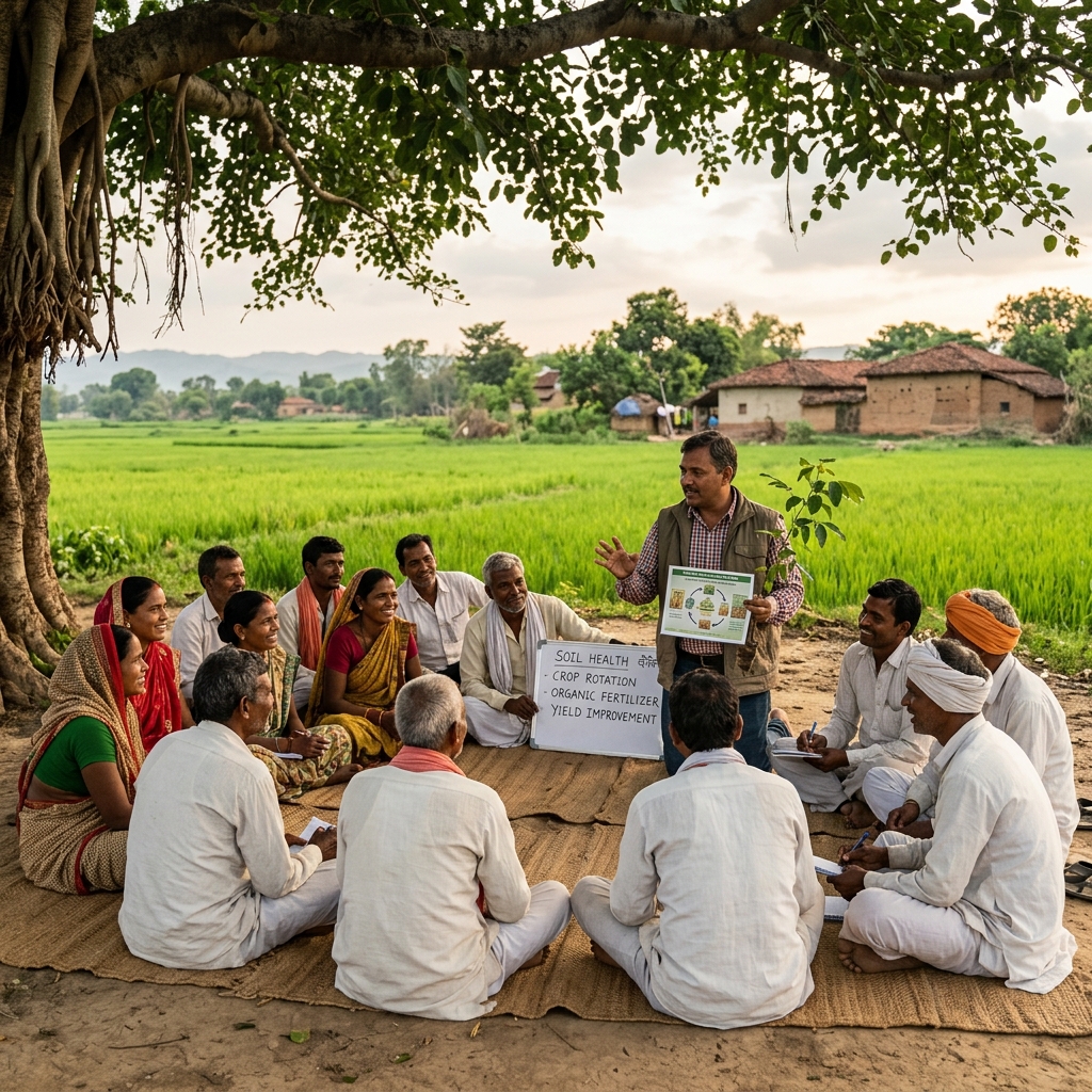 Farmer training workshop in a rural village